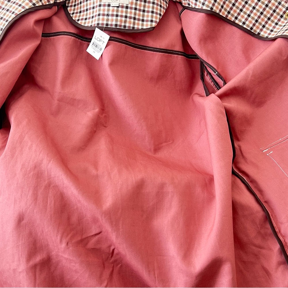 LOFT Barn Coat with Contrast Corduroy Collar - Beige/Navy/Brown - Picture 9 of 10